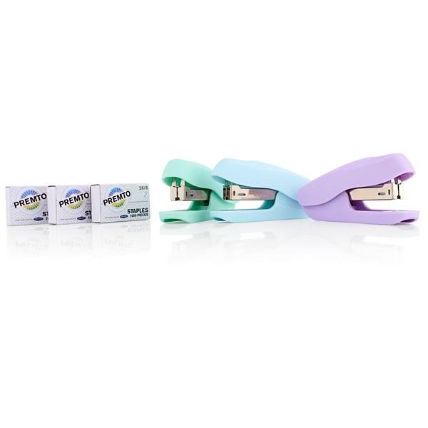 Premto Pastel Easy Grip Stapler & 26/6 Staples - ABC School Supplies