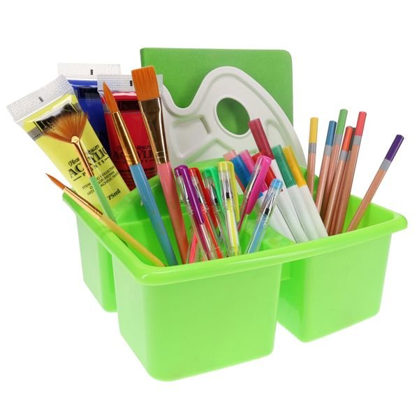 Premto Small Plastic Desktop Caddy Pastel - Caterpillar Green - ABC School Supplies