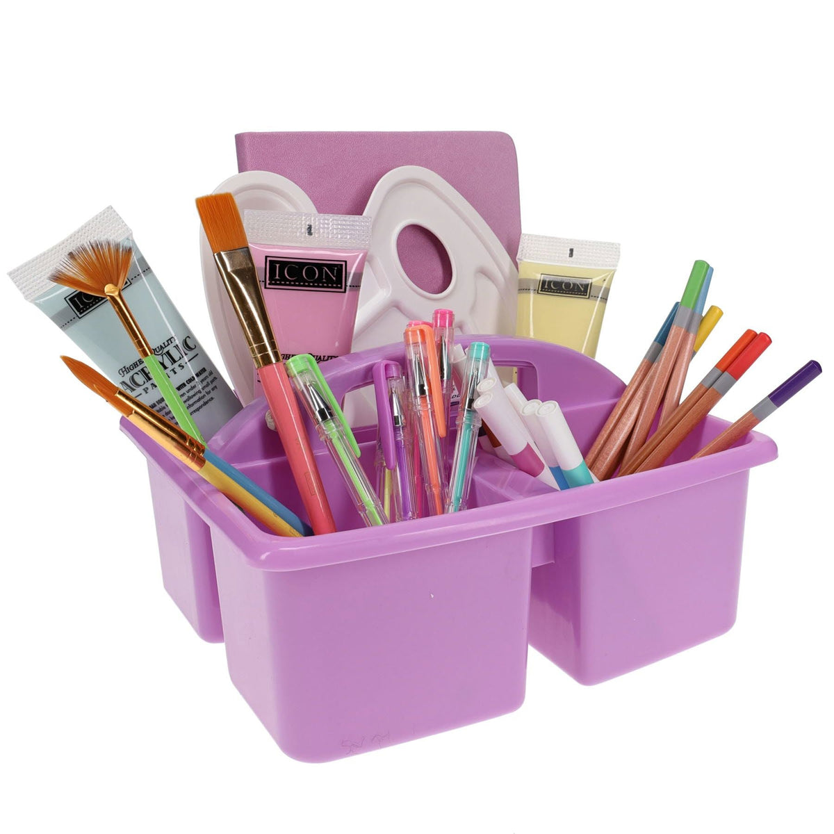 Premto Small Plastic Desktop Caddy Pastel Purple - ABC School Supplies