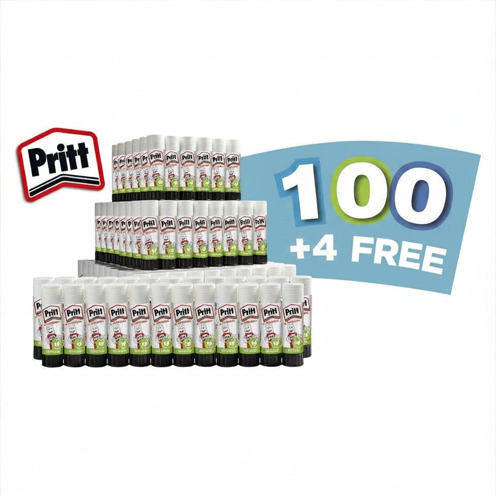 Pritt Glue Stick - 43g - Pack of 100 + 4 FREE - ABC School Supplies