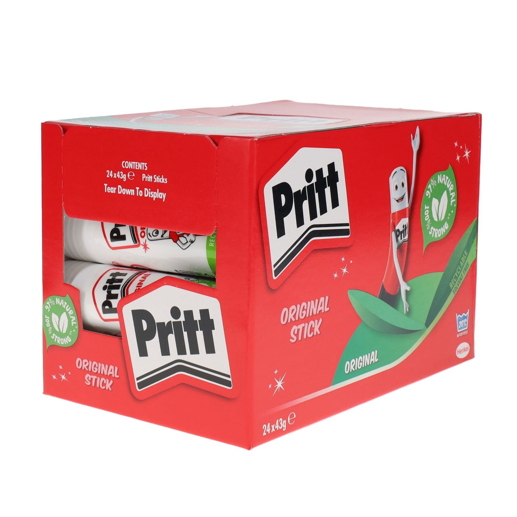 Pritt Glue Stick - 43g - Pack of 24 - ABC School Supplies