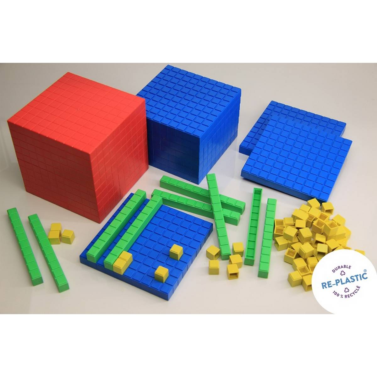 Interlocking Base Ten Plastic Starter Set - 4 Colours
