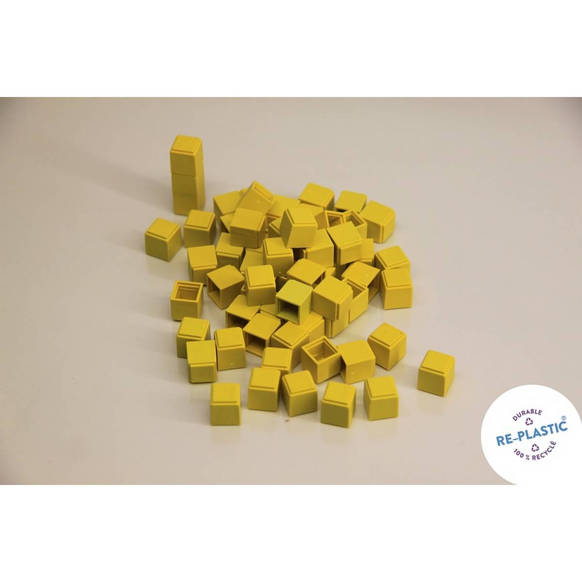 Interlocking Plastic Base Ten Units, Set of 100 (Yellow)
