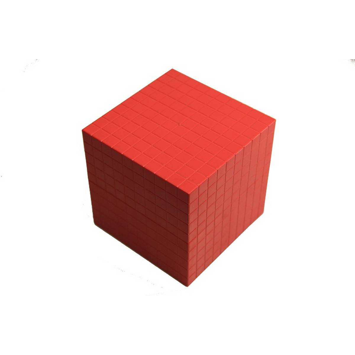 Interlocking Plastic Base Ten Cube (Red)