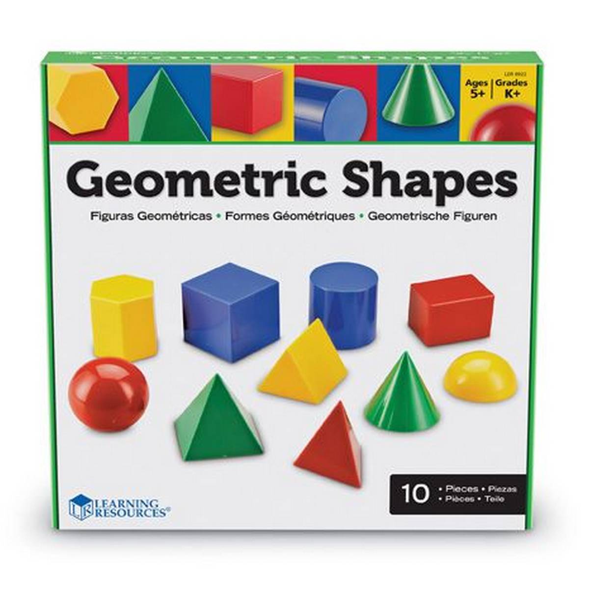 Large Geosolids Plastic Shapes, Set of 10