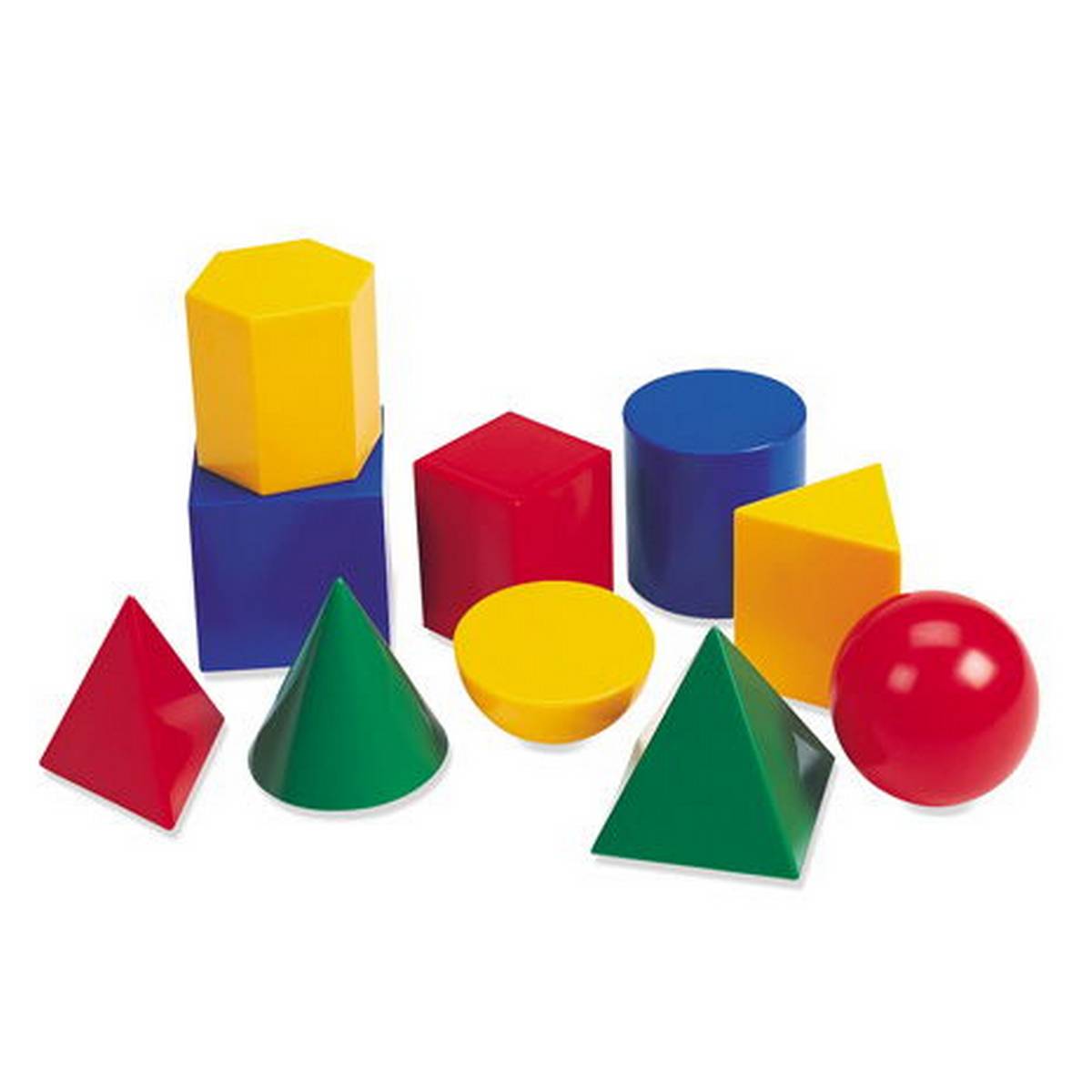 Large Geosolids Plastic Shapes, Set of 10
