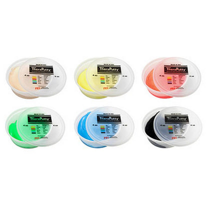 Theraputty (4 oz) 6 Piece Set - Tan to Black