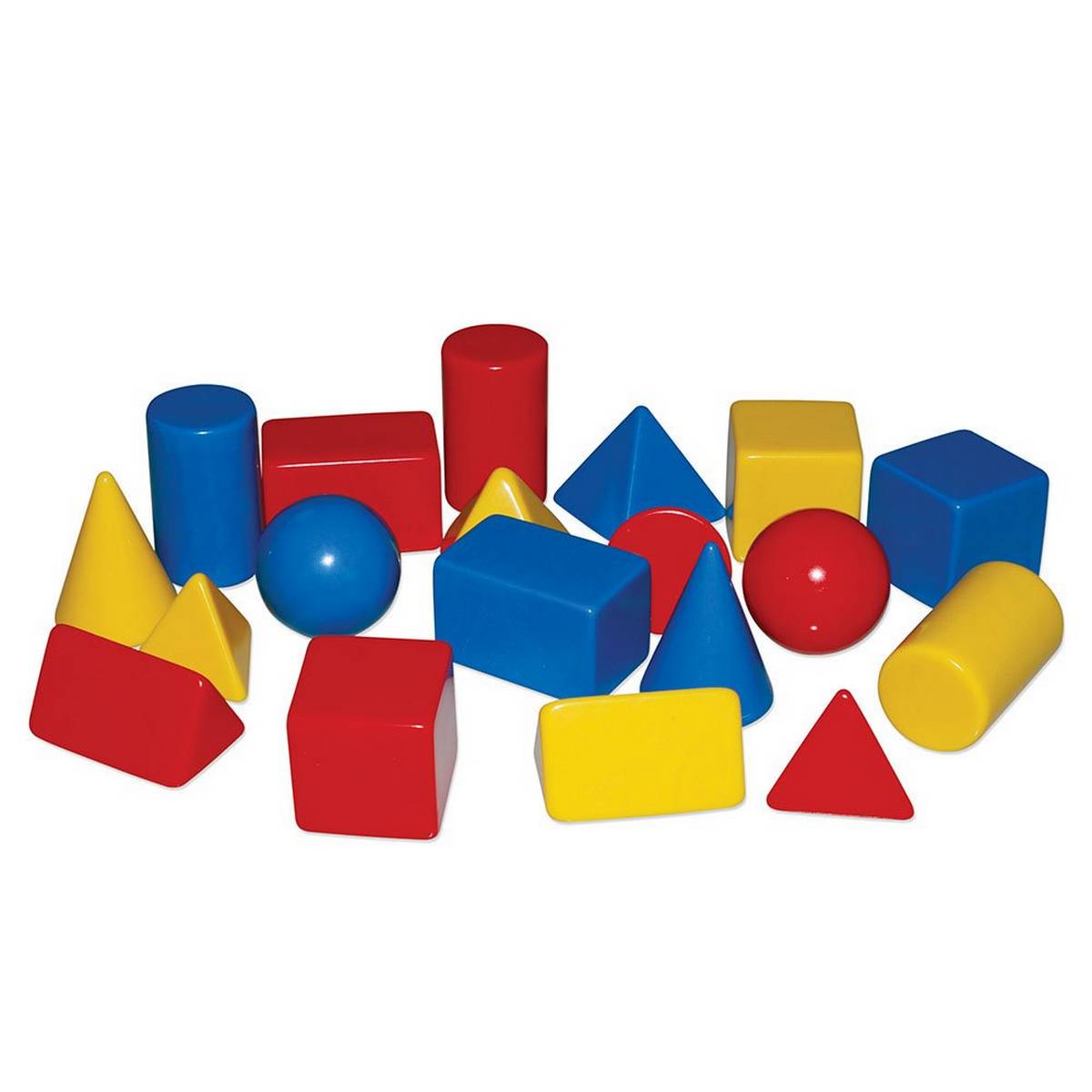Small Solid Geometric Shapes - Classpack of 96