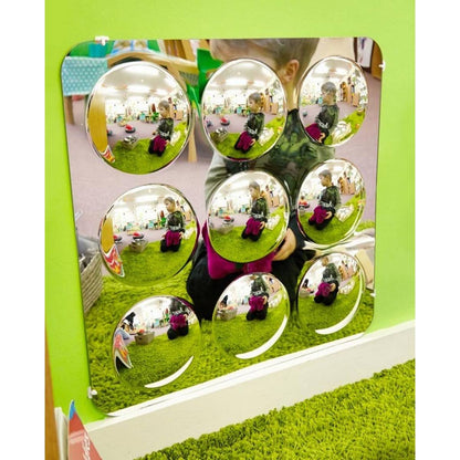 Large 9-Domed Acrylic Mirror Panel - 490mm