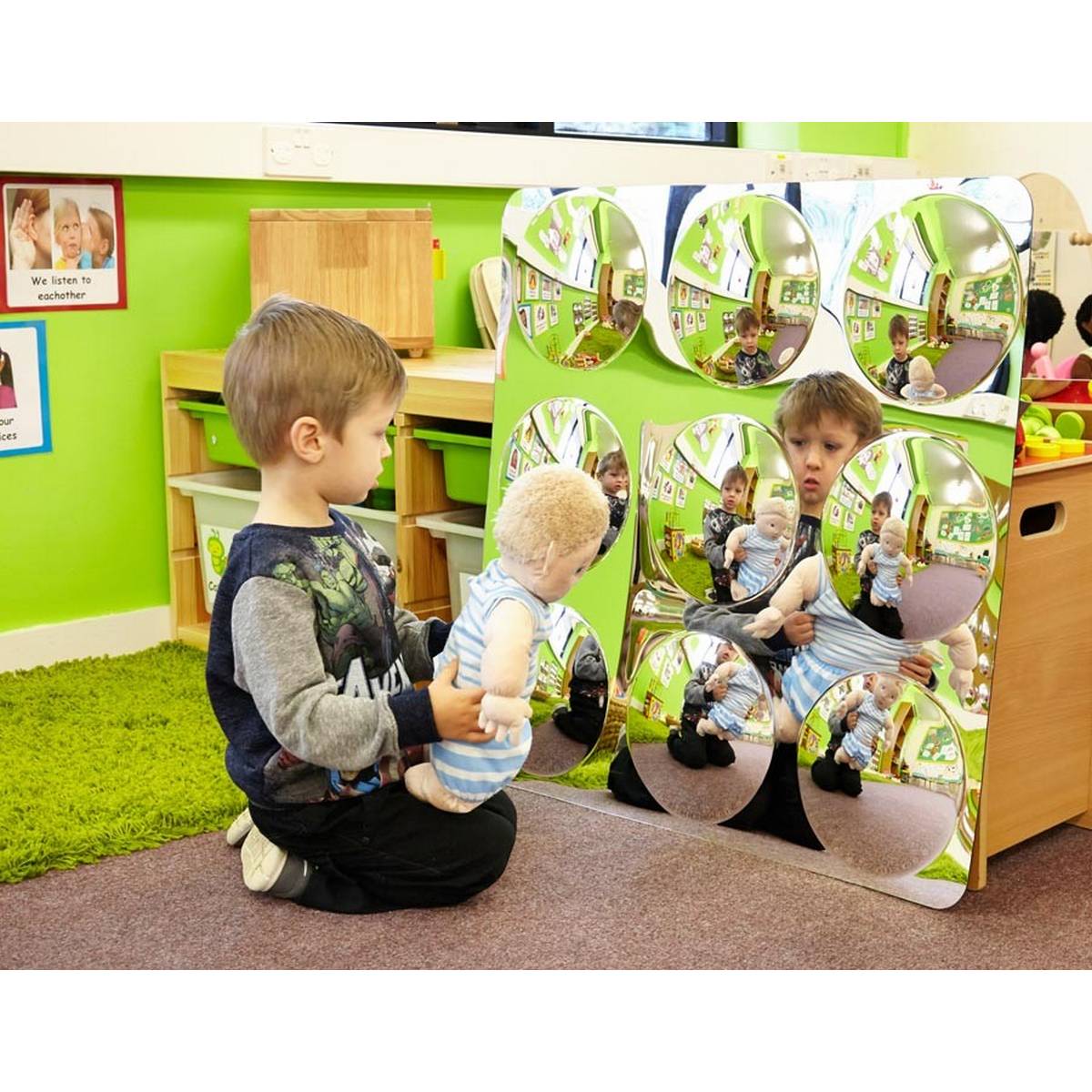 Giant 9-Domed Acrylic Mirror Panel - 780mm