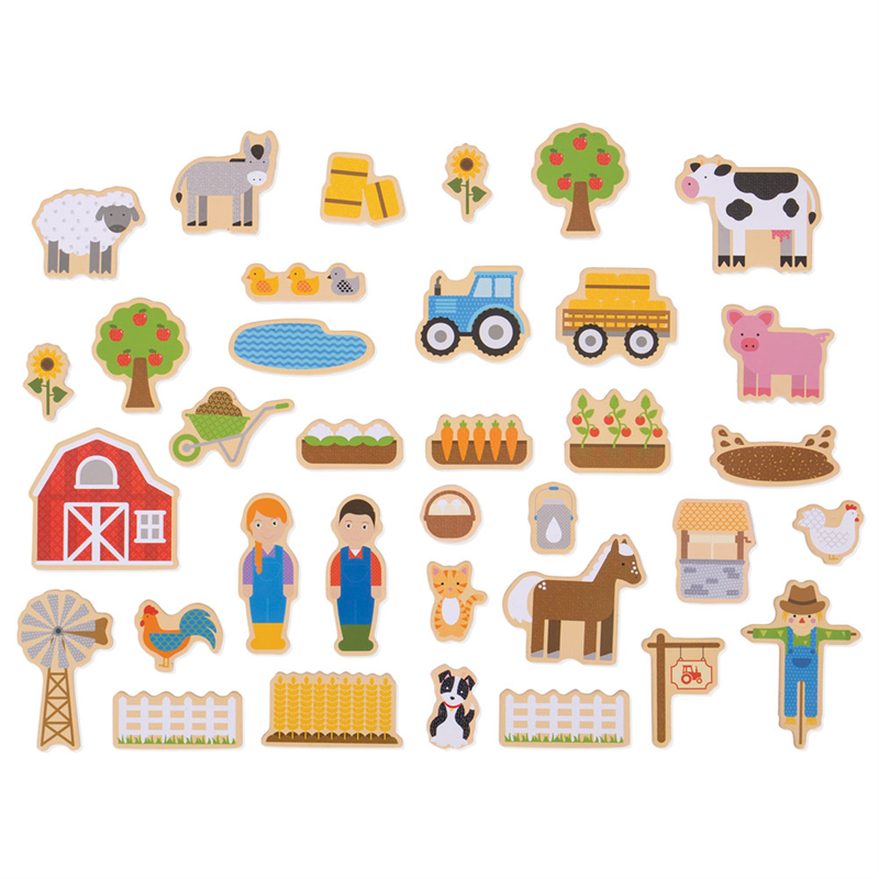 Wooden Farm Magnets