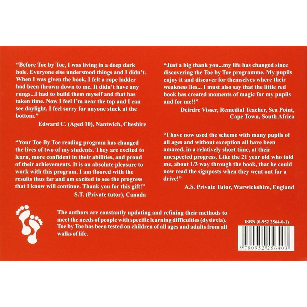 Toe by Toe: A Highly Structured Multi-Sensory Reading Manual