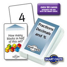 Fractions, Decimals, Percentages Chute Cards