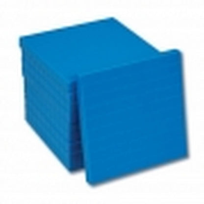 Grooved Plastic Base Ten Flats, Set of 10