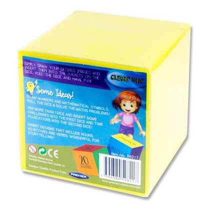 Blank Foam Dice with Clear Pockets