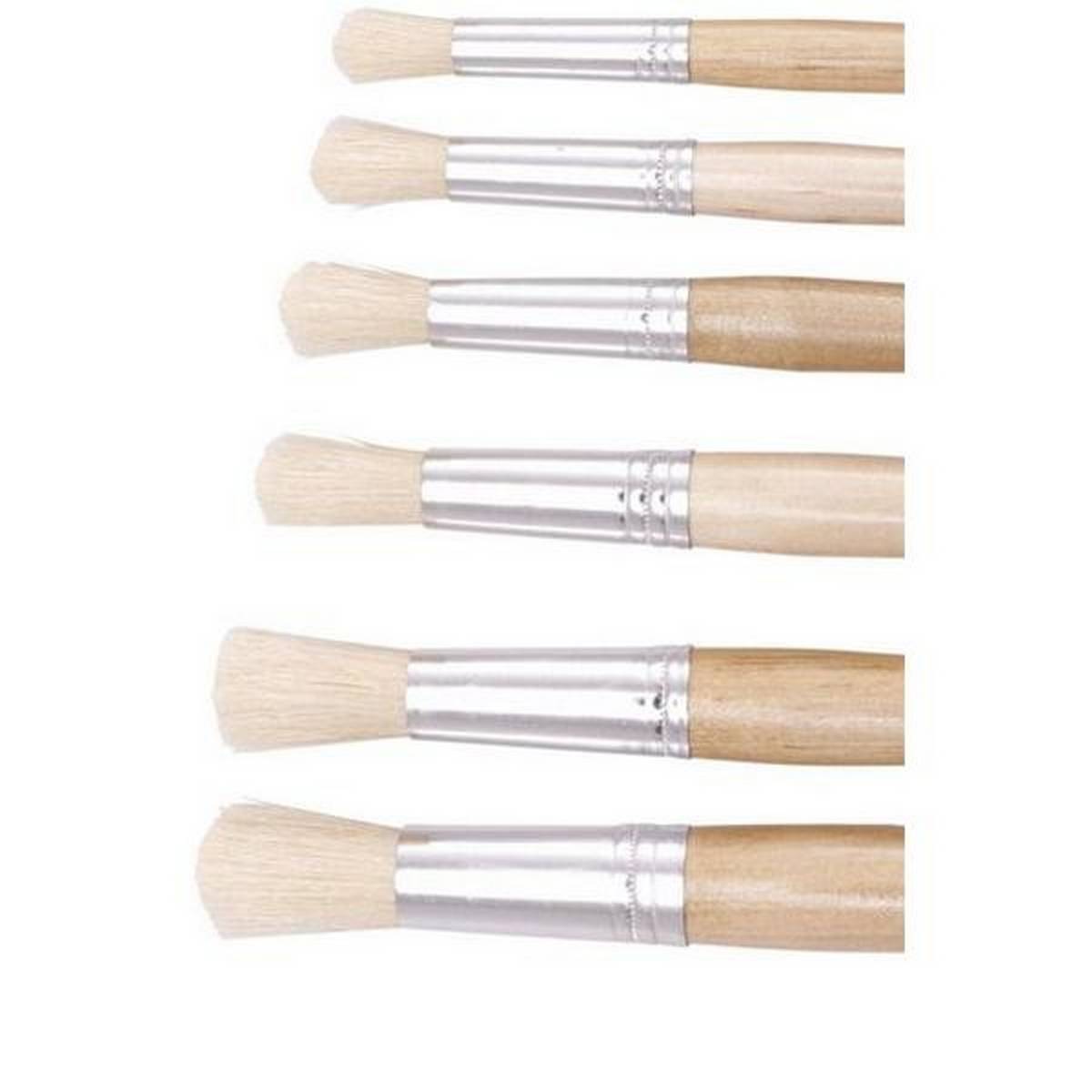 Hog Round Brush Size 6 Short Handle Pack of 10