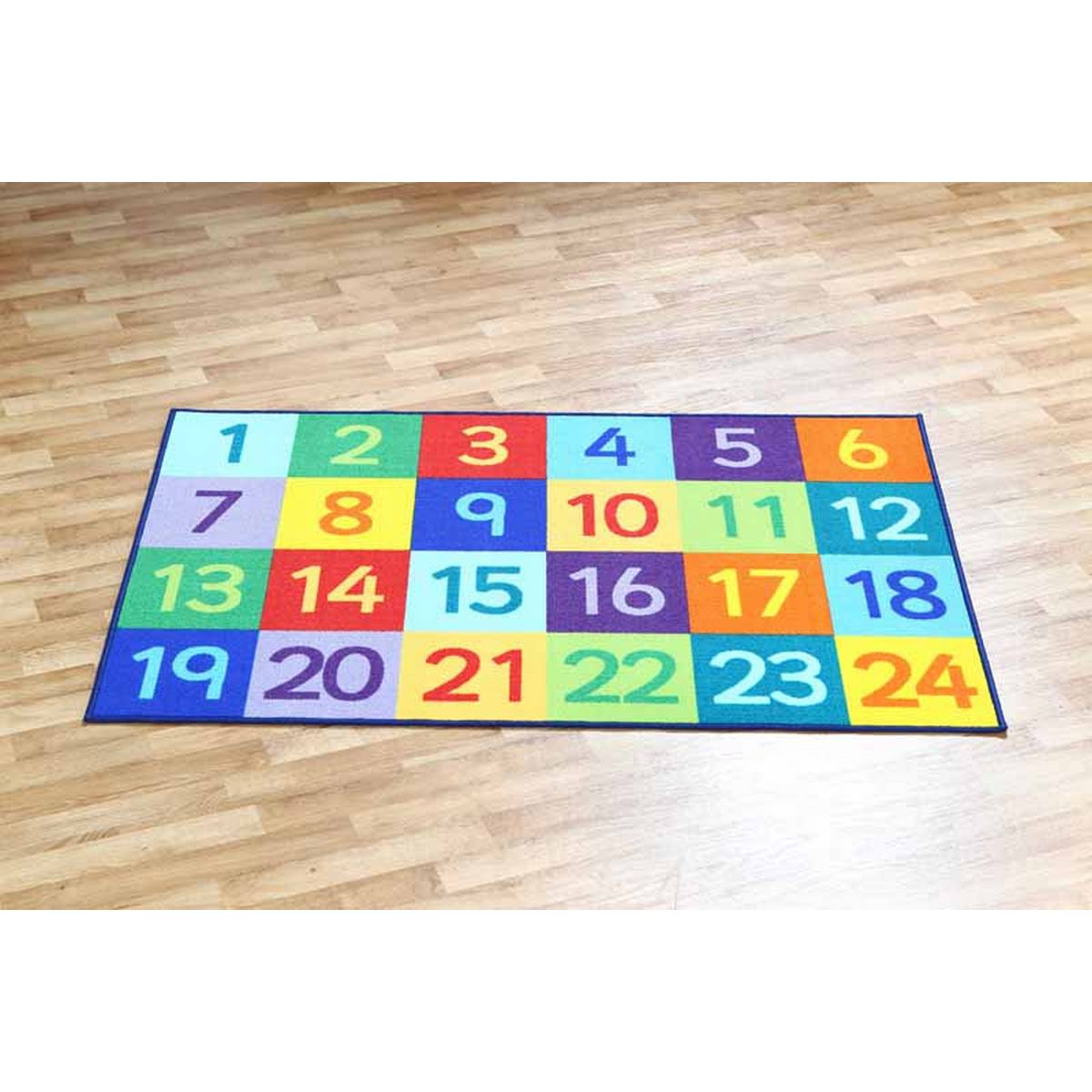 Rainbow 1-24 Numbers Mat Durable Tuf-Loop