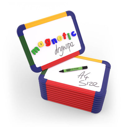 Show-Me A4 Magnetic Framed Whiteboards (Gridded/Plain) Pack of 10