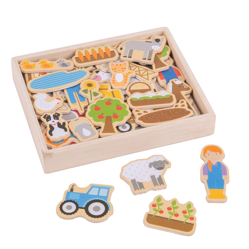 Wooden Farm Magnets