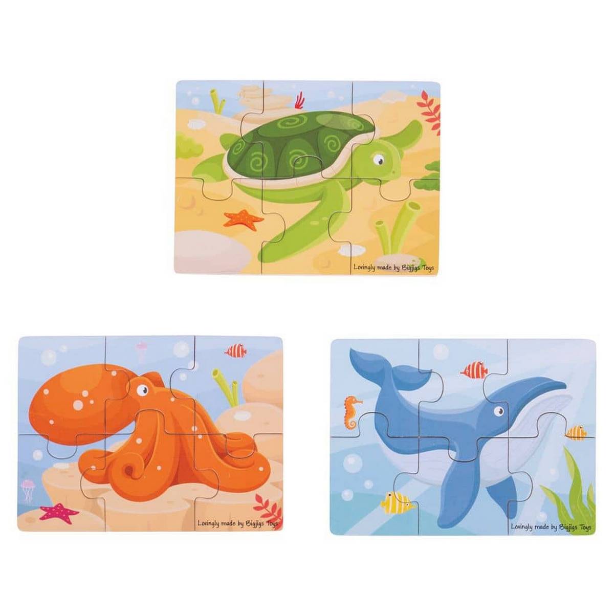 Sealife (6 Piece Puzzles) - 3 Puzzles