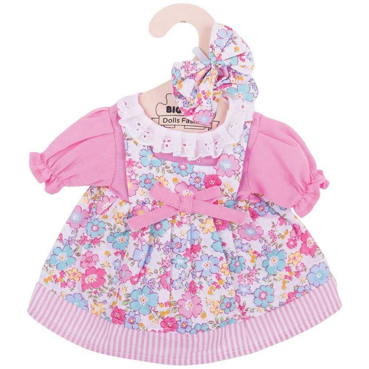 Pink Floral Dress (for 34cm Doll)