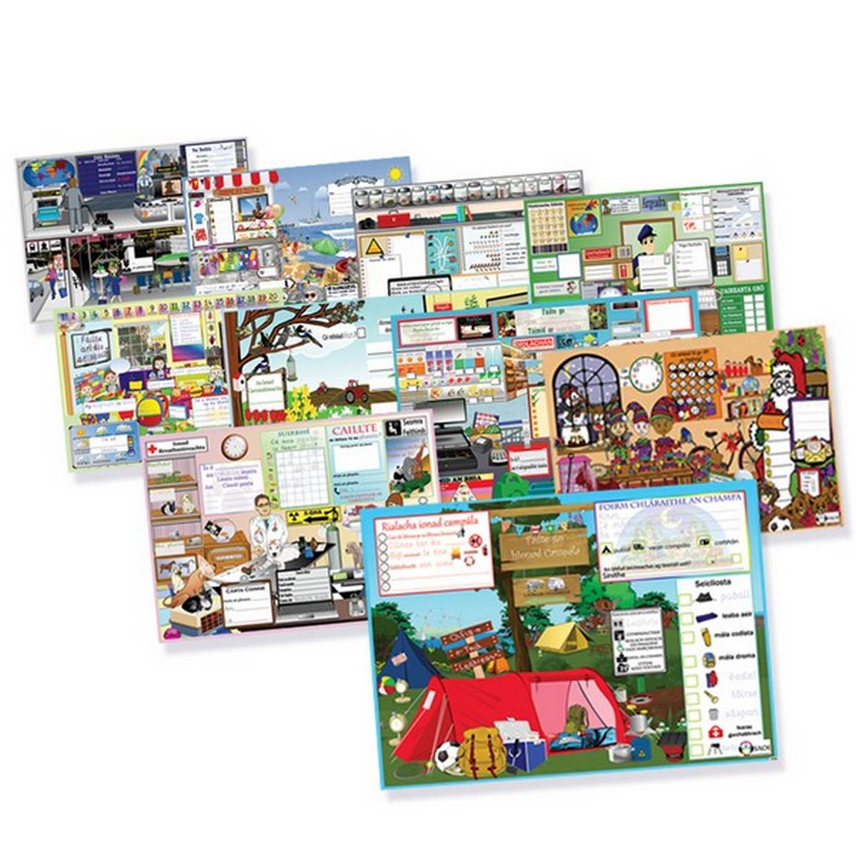 Aistear Activities in Irish Set of 10 Scene Setters