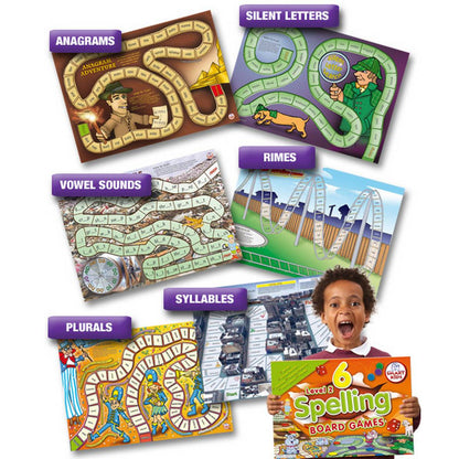 Spelling Board Games Level 2 Set of 6