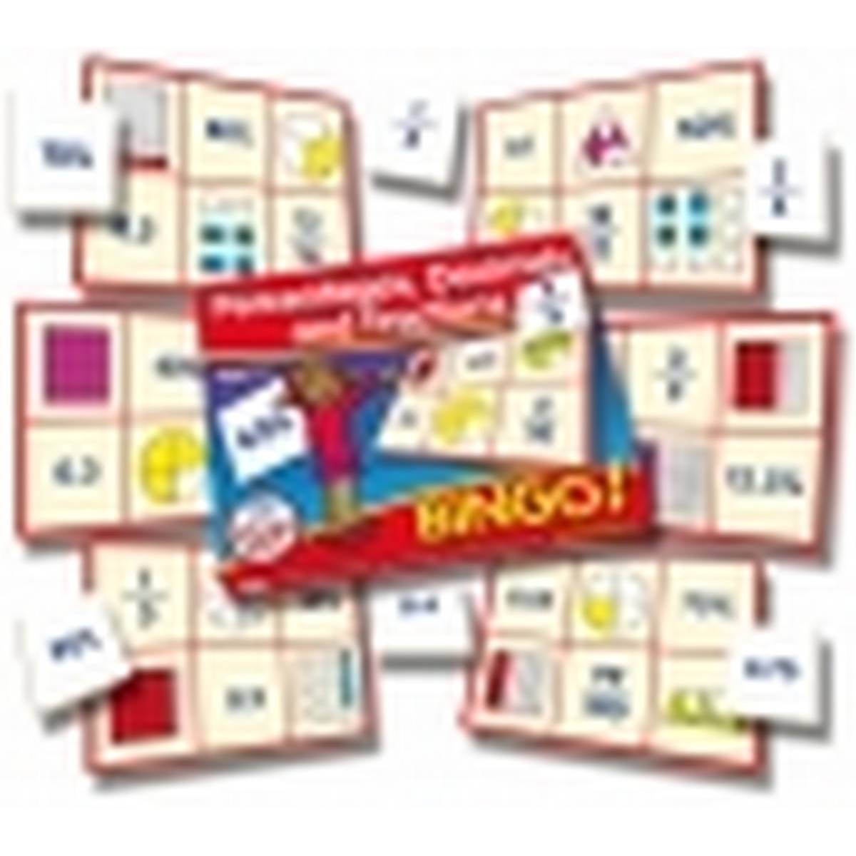Percentages, Decimals & Fractions Bingo
