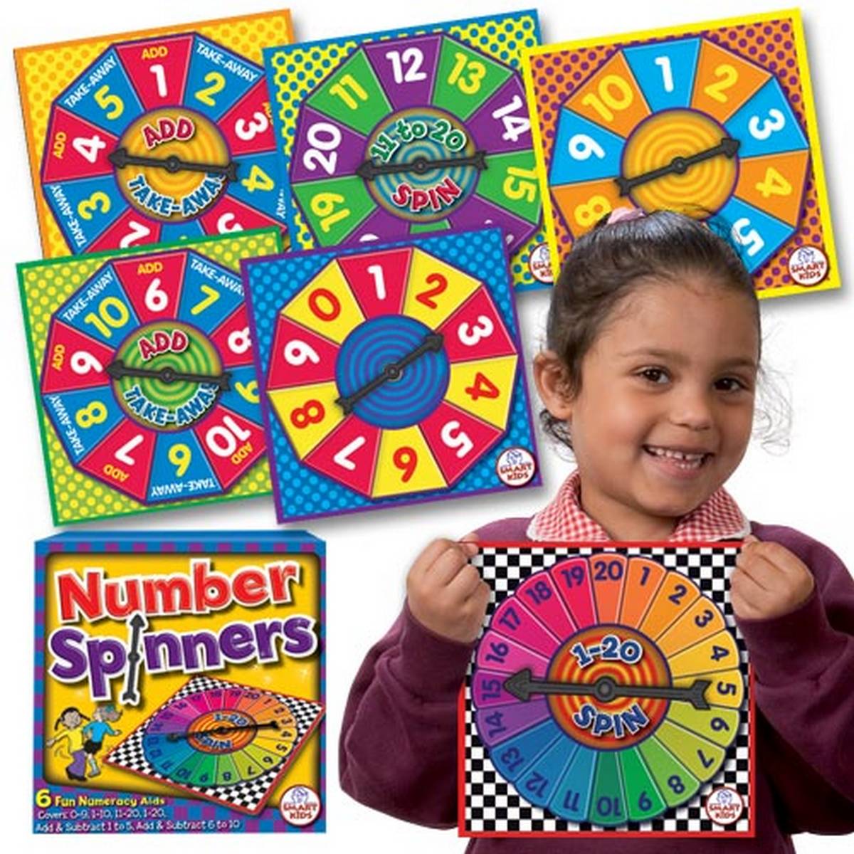 Number Spinners Set of 6