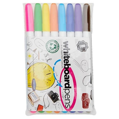 ProScribe Dry Wipe Whiteboard Marker Asst Colours Pack Of 8 - ABC School Supplies