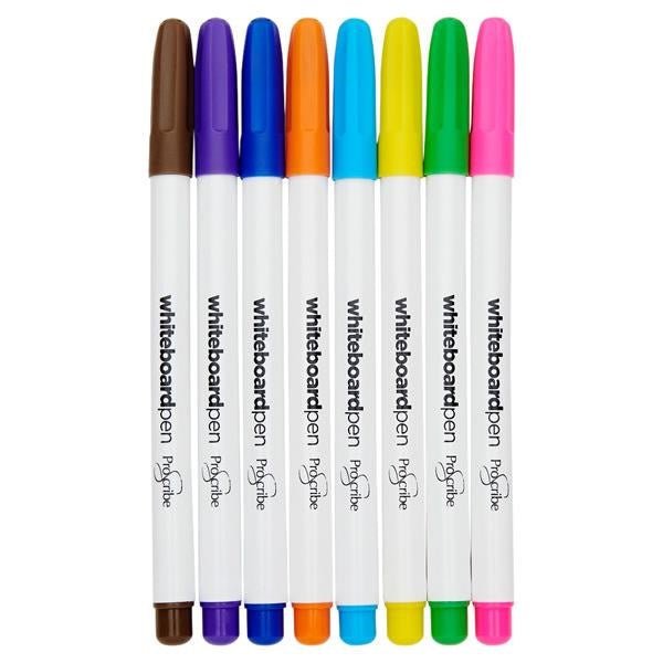 ProScribe Dry Wipe Whiteboard Marker Asst Colours Pack Of 8 - ABC School Supplies