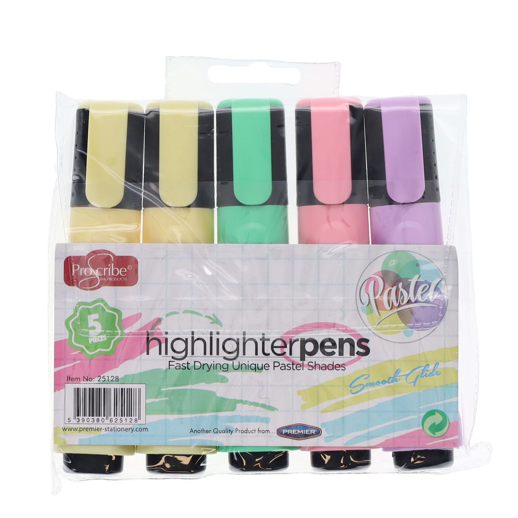 ProScribe Pastel Highlighters Pack of 5 - ABC School Supplies