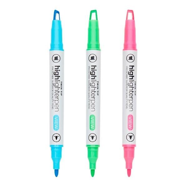 **ProScribe Twin Tip Highlighter Pens Pack Of 12 - ABC School Supplies