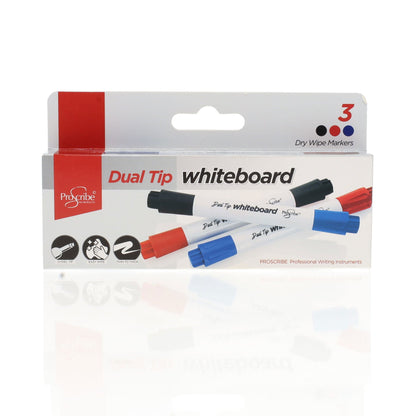 ProScribe Twin Tip Whiteboard Markers Pack of 3 - ABC School Supplies