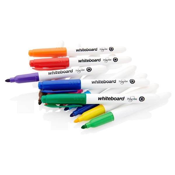 ProScribe Whiteboard Markers - Assorted Colours Pack of 8 - ABC School Supplies