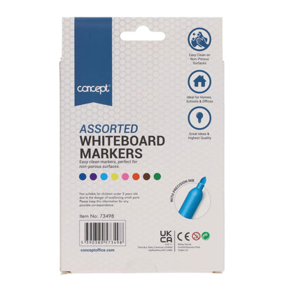 ProScribe Whiteboard Markers - Assorted Colours Pack of 8 - ABC School Supplies