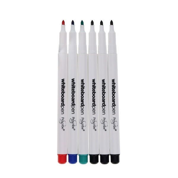 ProScribe Whiteboard Pens Asstd Pack of 6 - ABC School Supplies