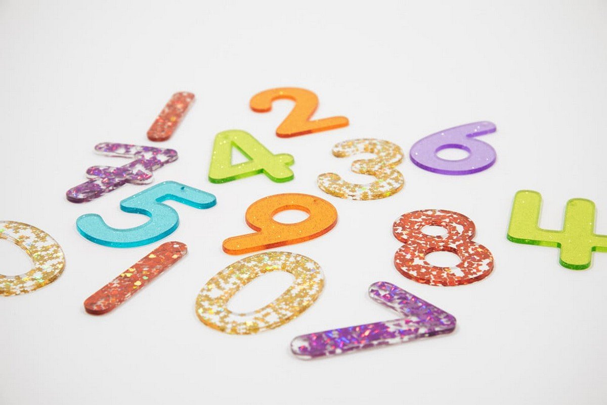 Rainbow Glitter Numbers - ABC School Supplies