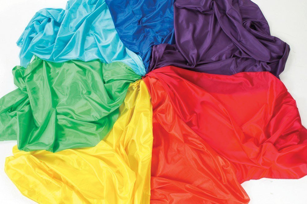 Rainbow Habutae Fabric - ABC School Supplies