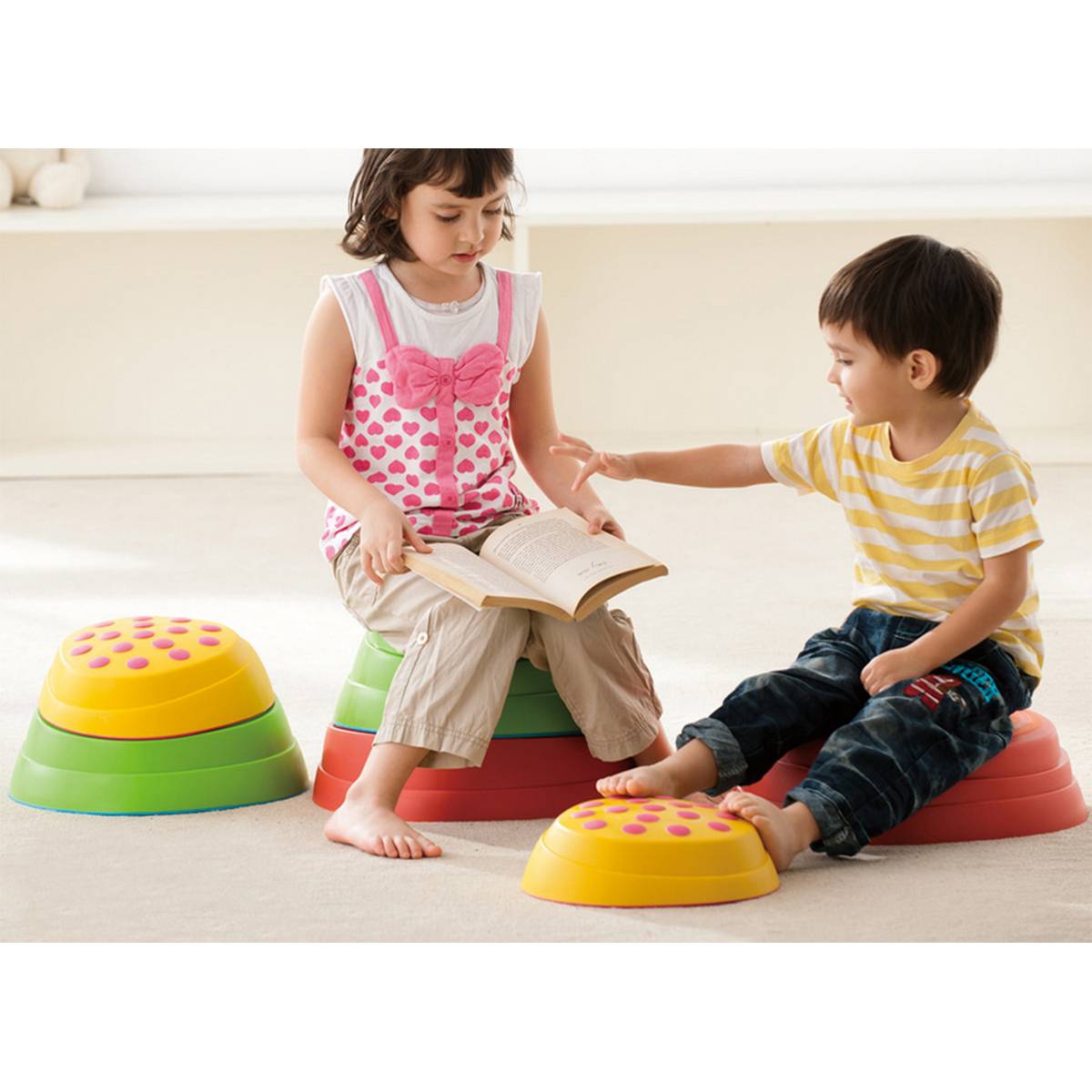 Rainbow River Stepping Stones Set Of 6 - ABC School Supplies