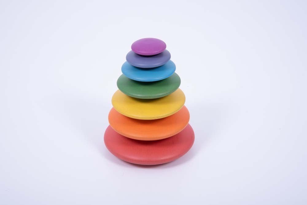 Rainbow Wooden Buttons - ABC School Supplies