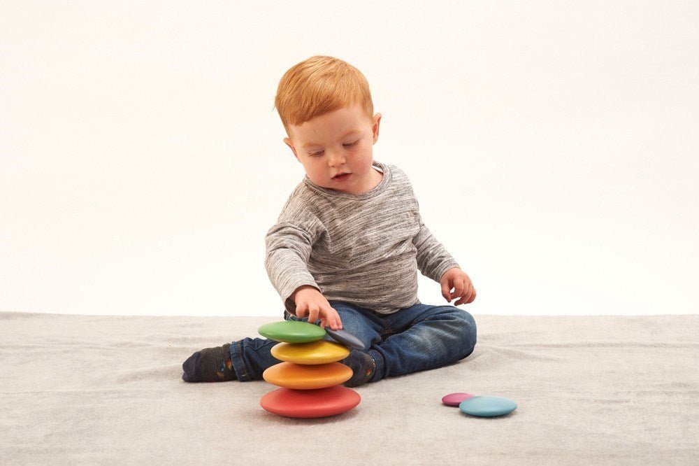 Rainbow Wooden Buttons - ABC School Supplies