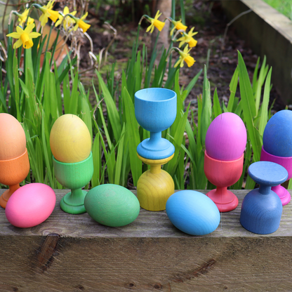 Rainbow Wooden Eggs Pack of 7 - ABC School Supplies