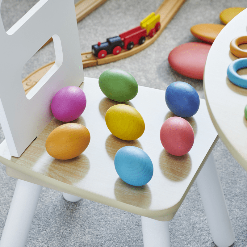 Rainbow Wooden Eggs Pack of 7 - ABC School Supplies