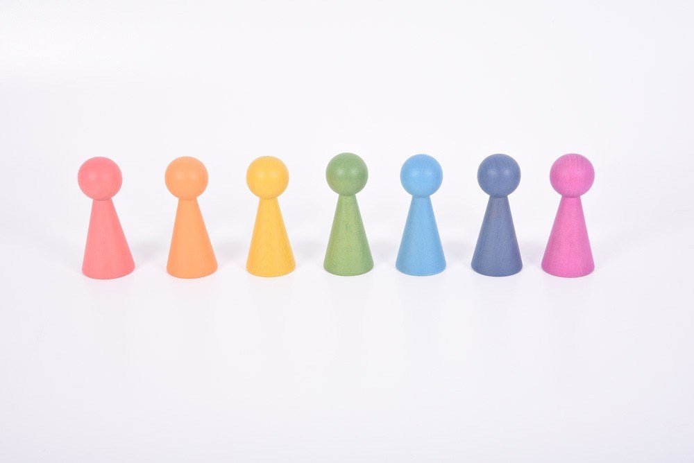 **Rainbow Wooden Figures - ABC School Supplies