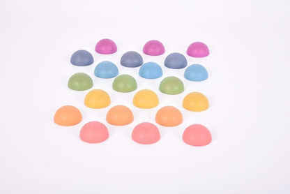 Rainbow Wooden Semispheres - ABC School Supplies