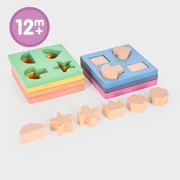 Rainbow Wooden Shape Stacker - ABC School Supplies