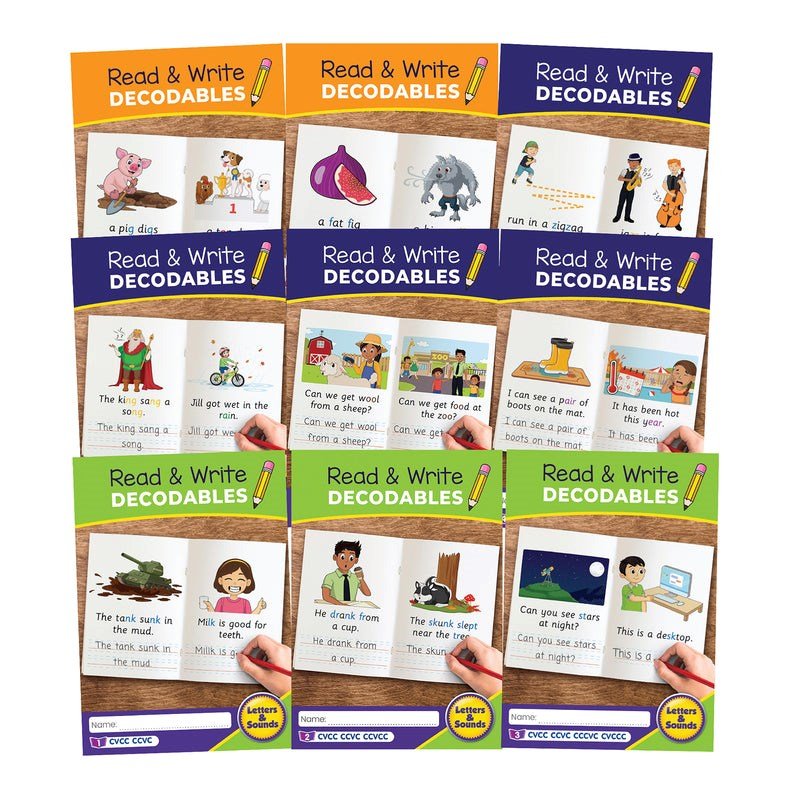 Read & Write Decodables Set A (9 Titles) - ABC School Supplies