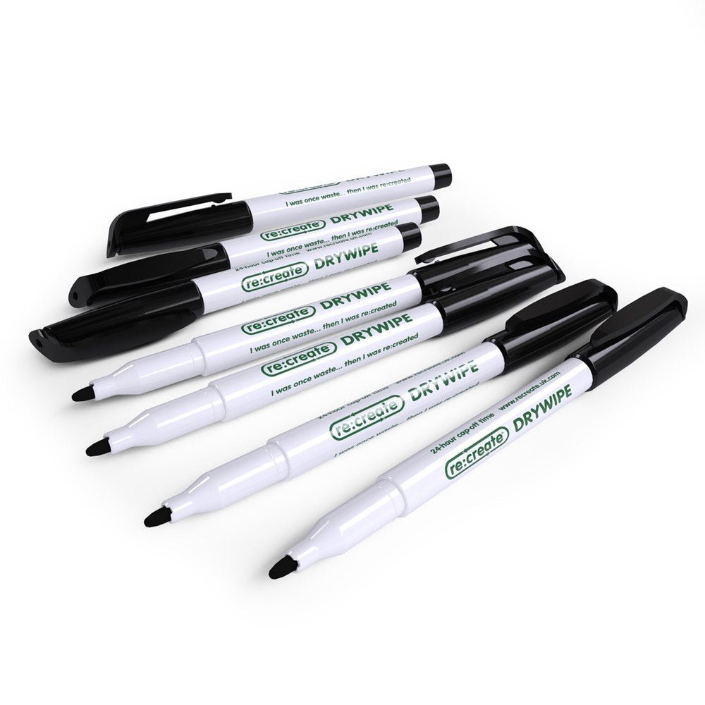 Recycled Black Whiteboard Markers, Fine Tip (Value Pack of 200) Black - ABC School Supplies