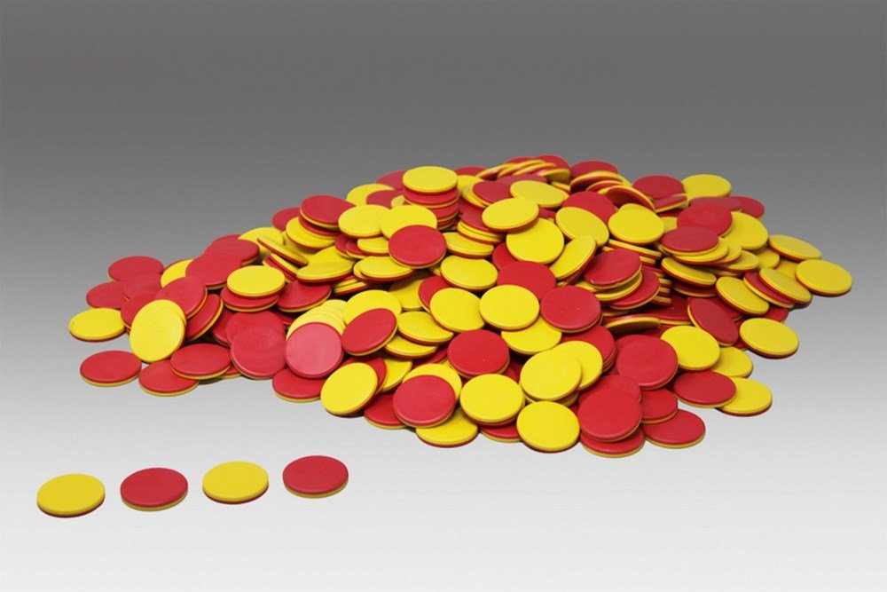 Red and Yellow Counters Pack of 50 - ABC School Supplies